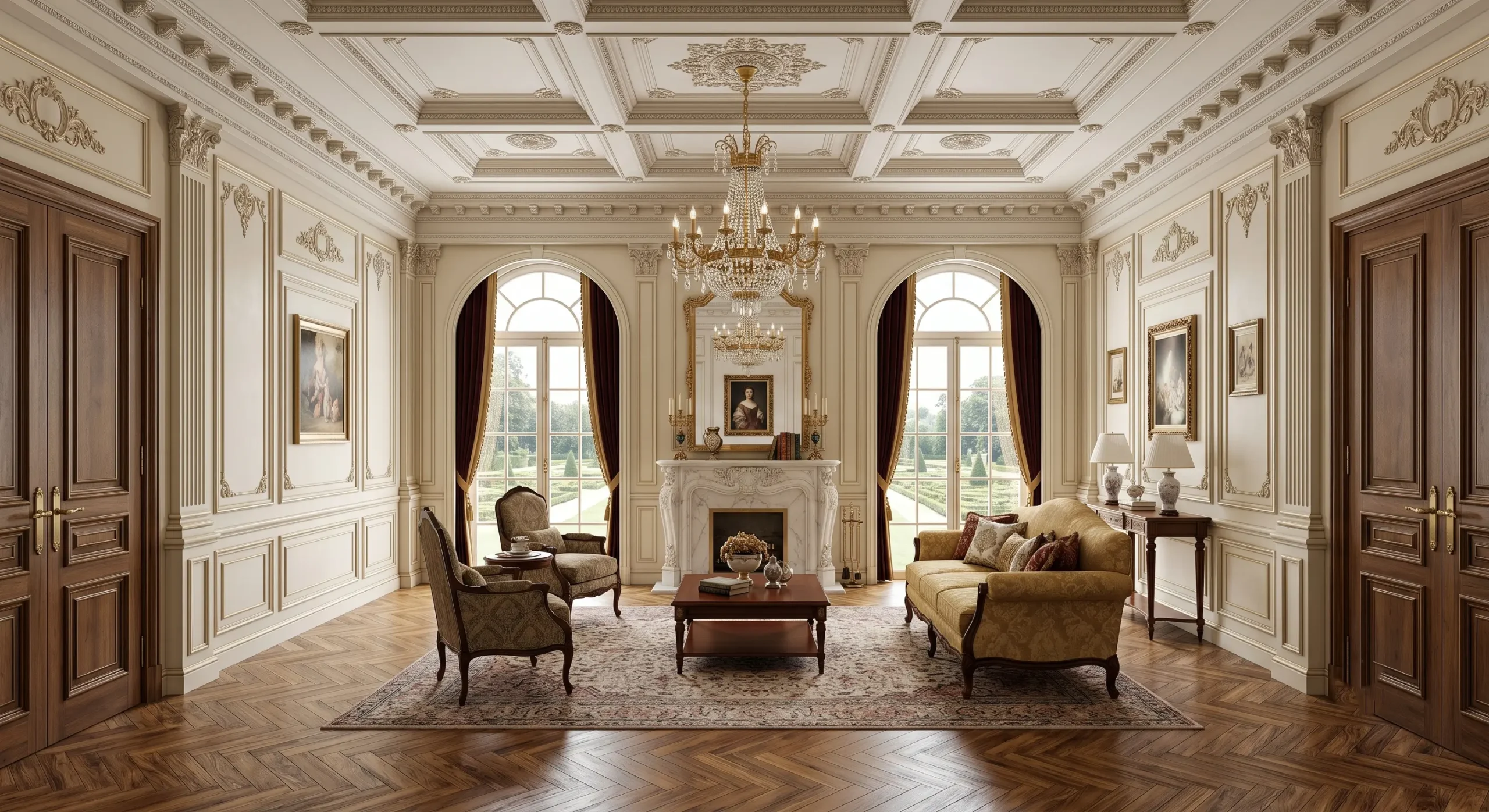 Classic European Drawing Room Design Dubai
